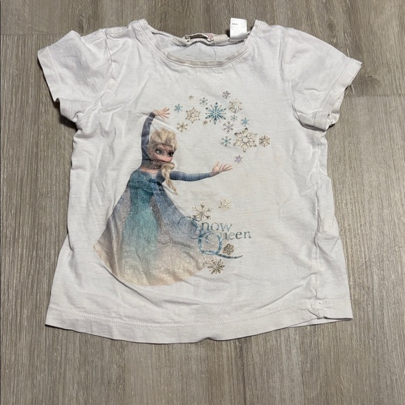 White Frozen T-Shirt with Elsa Print - Picture 1 of 1